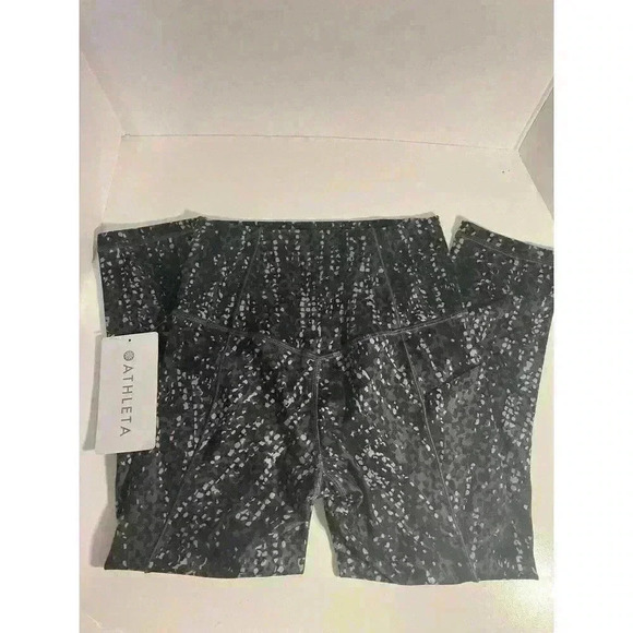 Athleta Salutation Stash Pocket II Capri Serpent BLACK SIZE XXS - Picture 3 of 6